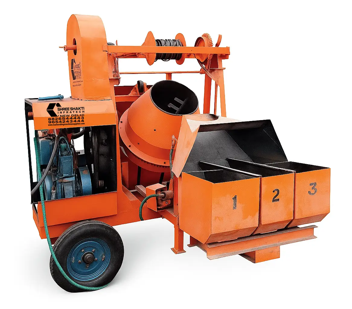 3 BIN MIXER LIFT WITH HYDRAULIC HOPPER side view
